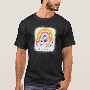 2nd Grade Teacher Teach Love Inspire Rainbow back T-Shirt