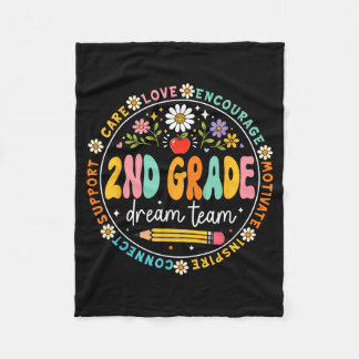 2nd Grade Teacher Team Back To School Second Grade Fleece Blanket