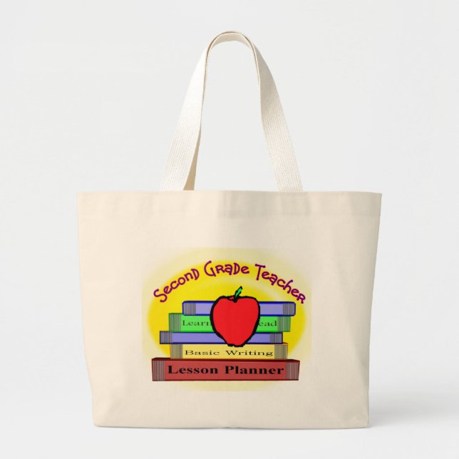 2nd grade teacher tote bag (Front)