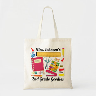 2nd Grade Teacher's School Supplies Tote Bag