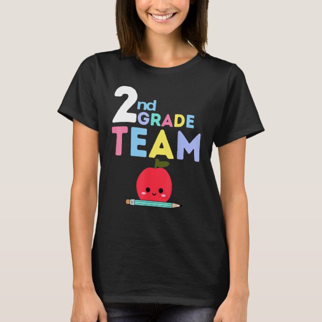 2nd Grade Team  Back To School Teacher Student Kid T-Shirt (Front)