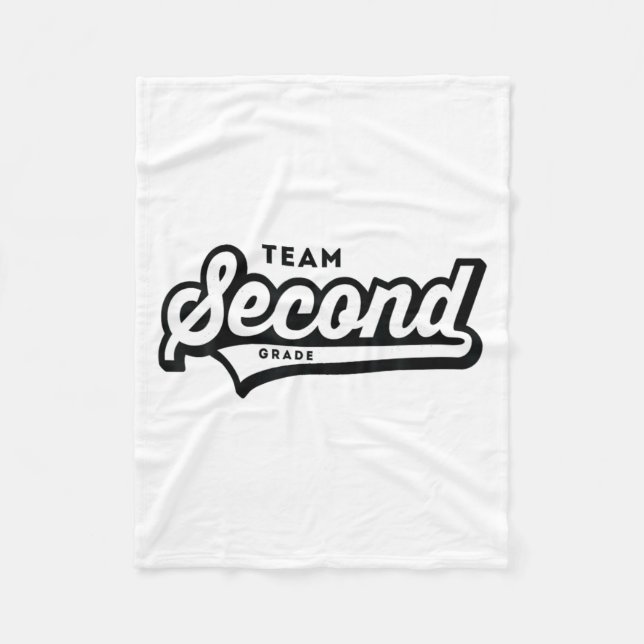 2nd Grade Team School Teacher Second Baseball Styl Fleece Blanket (Front)