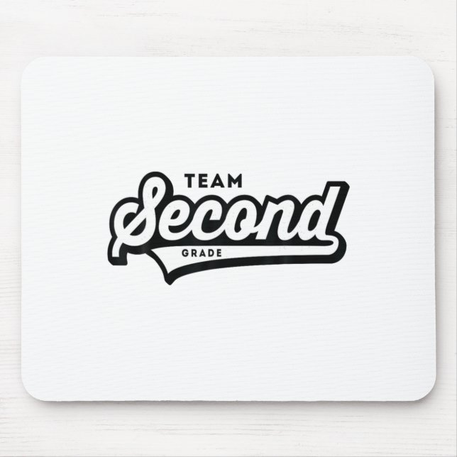 2nd Grade Team School Teacher Second Baseball Styl Mouse Pad (Front)