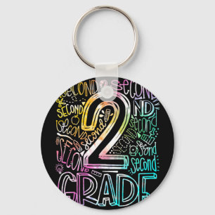 2nd grade typography team 2nd grade teacher back key ring