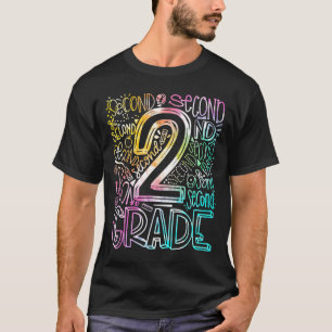 2nd grade typography team 2nd grade teacher back T-Shirt