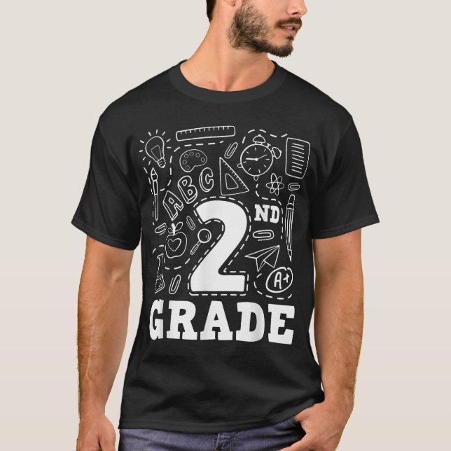  2Nd Grade Typography Team Back To School Teachers T-Shirt (Front)
