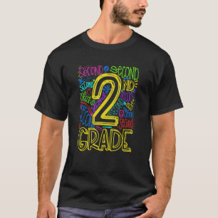 2nd Grade Typography Team Second Grade Teacher 2 T-Shirt