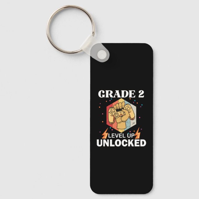 2nd Grade Unlocked Level Up Back To School First Key Ring (Front)