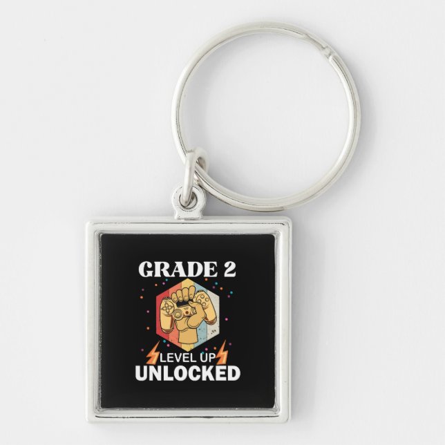 2nd Grade Unlocked Level Up Back To School First Key Ring (Front)