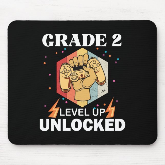 2nd Grade Unlocked Level Up Back To School First Mouse Pad (Front)