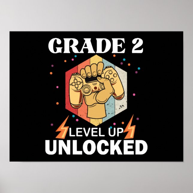 2nd Grade Unlocked Level Up Back To School First Poster (Front)