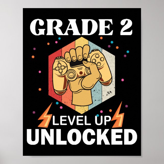 2nd Grade Unlocked Level Up Back To School First Poster (Front)