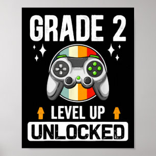 2nd Grade Unlocked Level Up Back To School Second  Poster