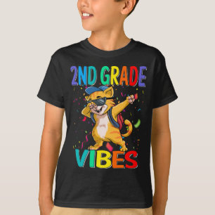 2nd Grade Vibes Cat Back To School T-Shirt