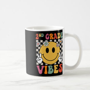 2nd Grade Vibes Girls Retro Smile Teacher Team Sec Coffee Mug