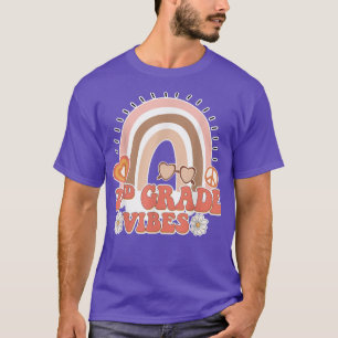 2nd Grade Vibes Retro 70s Rainbow Back To School S T-Shirt
