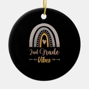 2nd Grade Vibes Second Grade Back to School Ceramic Ornament