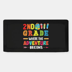 2nd Grade Where the adventure Banner