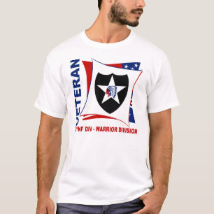 2nd ID Vet - Red, White, and Blue T-Shirt