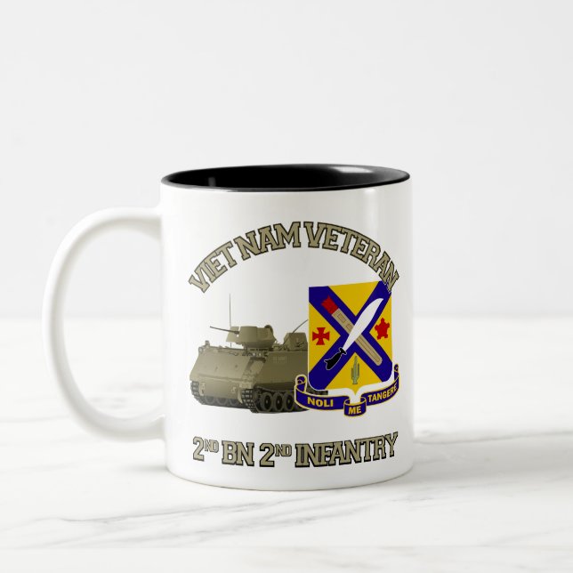 2nd Inf Reg - Vietnam Two-Tone Coffee Mug (Left)
