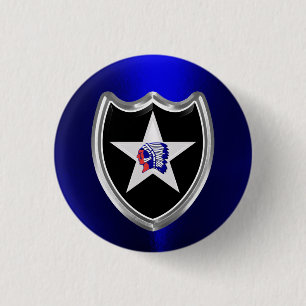 2nd Infantry Division  3 Cm Round Badge
