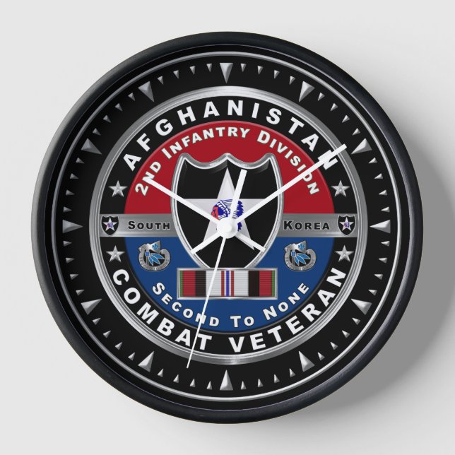 2nd Infantry Division Afghanistan Veteran  Clock (Front)