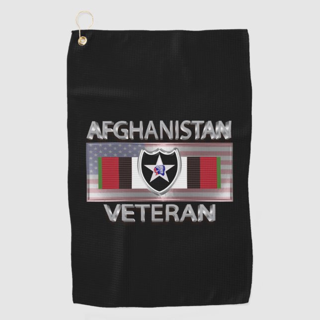 2nd Infantry Division Afghanistan Veteran Golf Towel (Front)