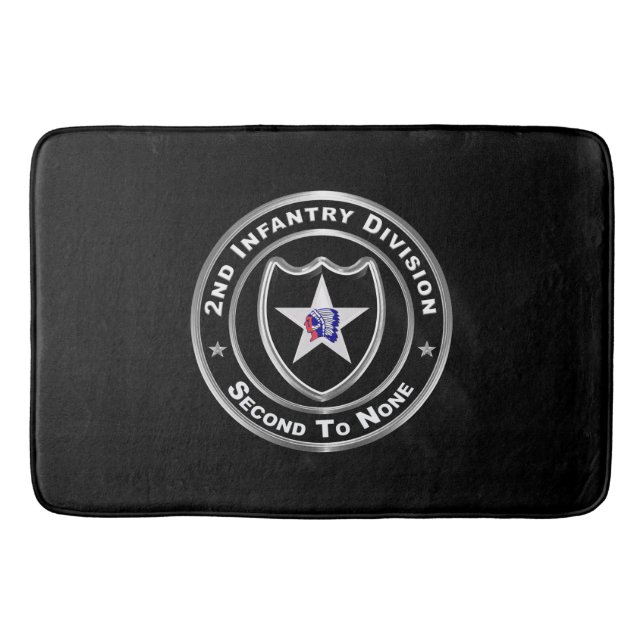 2nd Infantry Division  Bath Mat (Front)