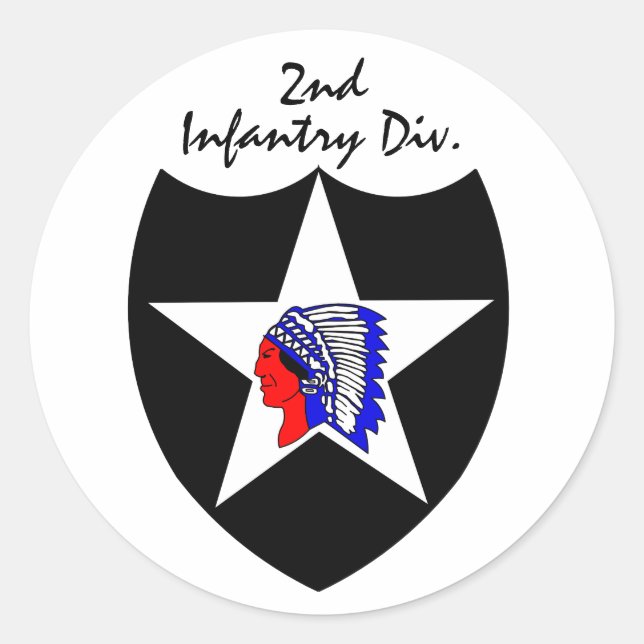 2nd INFANTRY DIVISION Classic Round Sticker (Front)