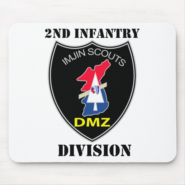 2nd Infantry Division - Imjin Scouts With Text Mouse Pad (Front)