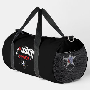 2nd Infantry Division "Indianhead" Distressed Duffle Bag