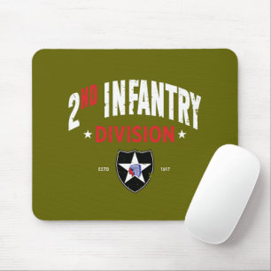 2nd Infantry Division "Indianhead" Distressed Mouse Pad