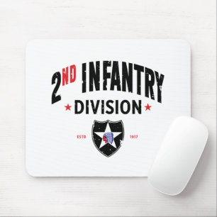 2nd Infantry Division "Indianhead" Distressed Mouse Pad