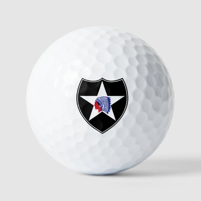 2nd Infantry Division Patch United States Golf Balls (Front)