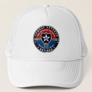 2nd Infantry Division Retired Veteran Trucker Hat