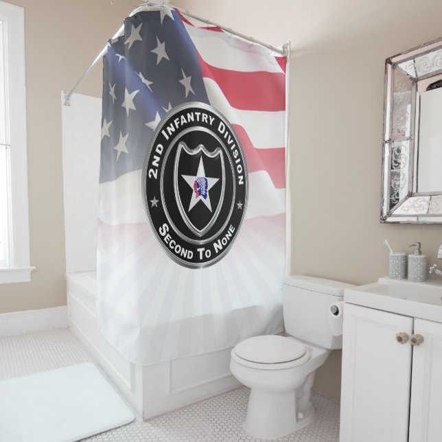 2nd Infantry Division  Shower Curtain (In Situ)