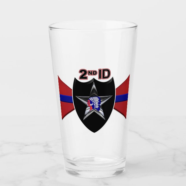 2nd Infantry Division Special Design Glass Cup (Front)