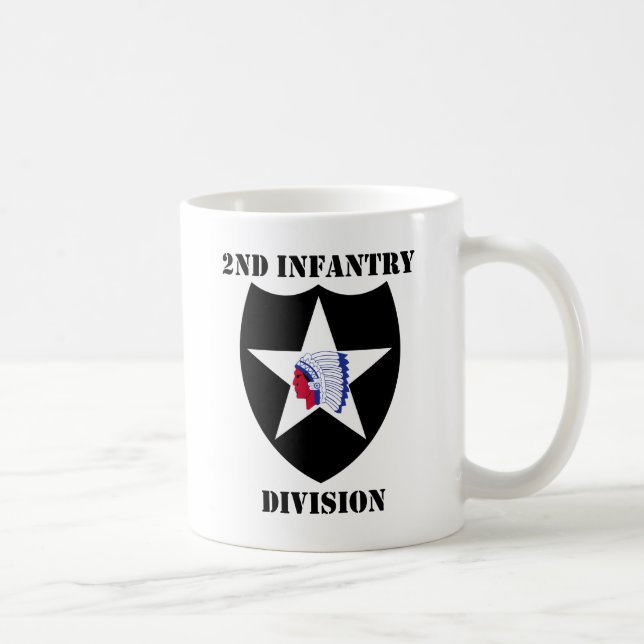 2nd Infantry Division With Text Coffee Mug (Right)