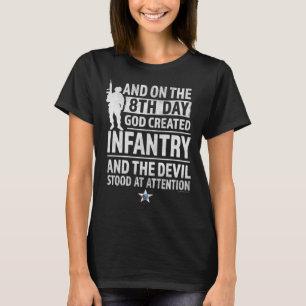 2nd Infantry God Created Infantry Devil stood Att T-Shirt