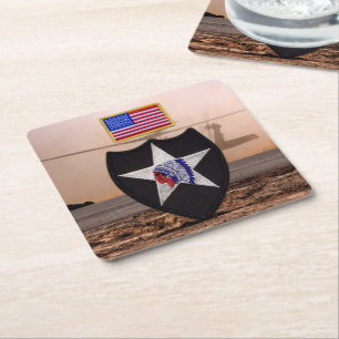 2nd infantry indianhead veterans vets coasters