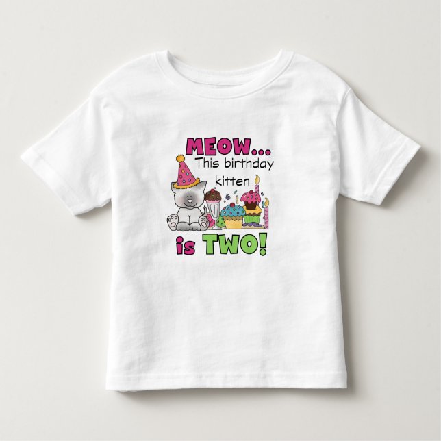 2nd Kitten Birthday Tshirts and Gifts (Front)