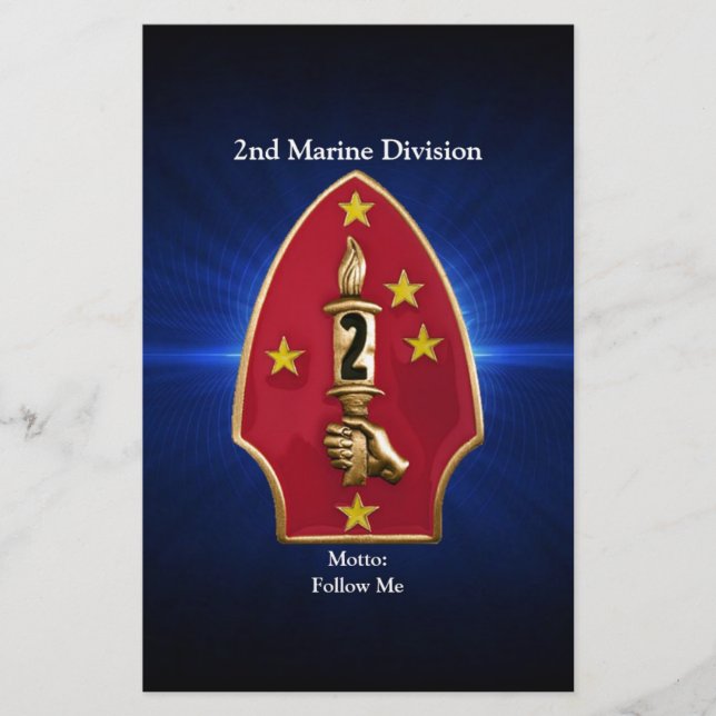 2nd Mar Div Stationery (Front)