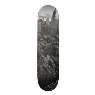 2nd May 1961:  The Chrysler building in New York Skateboard