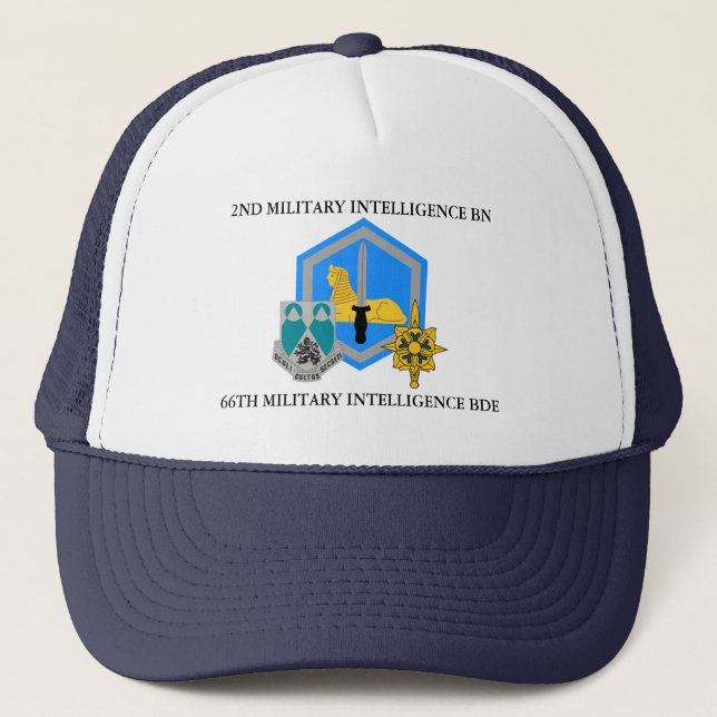 2ND MILITARY INTELLIGENCE BN 66TH M I BDE  TRUCKER HAT (Front)
