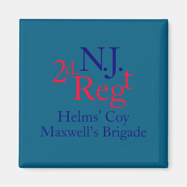 2nd New Jersey Regiment  Magnet (Front)