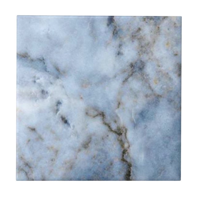 2nd of 3 Light Blue Faix Veined Stone  Ceramic Tile (Front)