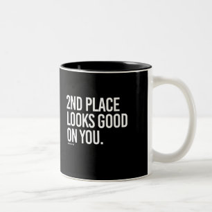 2nd place looks good on you - Running Fitness -. Two-Tone Coffee Mug