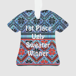 2nd Place Ugly Christmas Sweater Contest Ornament
