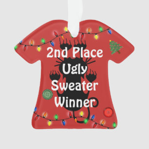 2nd Place Ugly Christmas Sweater Contest Ornament