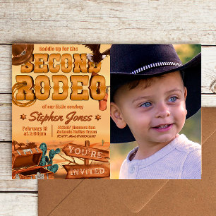2nd Rodeo Landscape Invitation with Picture